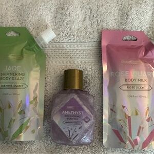 Amethyst Shimmering Body Oil - Lavender Scent  with Jade Body Glaze and Body